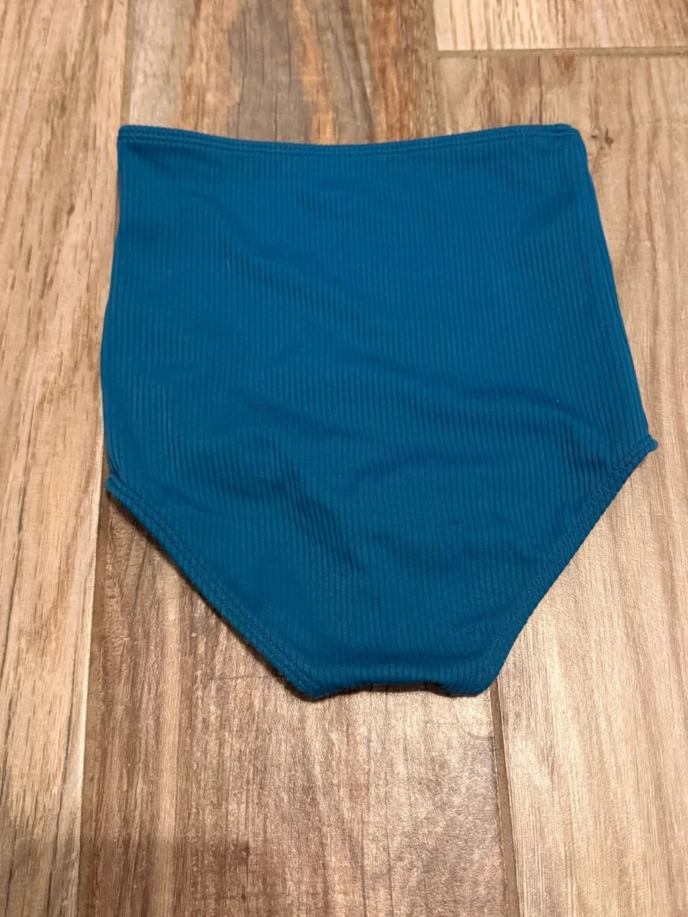 Kortni Jeane Mini Ribbed Teal High Waisted Swim Bottoms